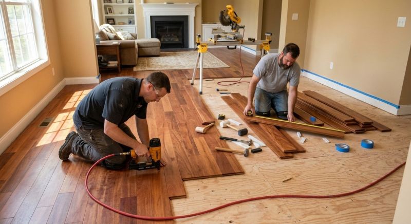 Cherry Floor Installation in Lake Stevens, WA