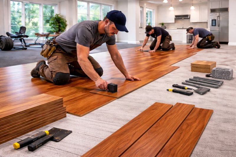 Cherry Floor Installation in Poulsbo, WA