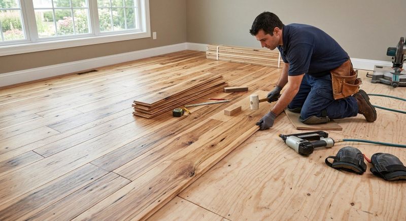 Hickory Floor Installation in Lynnwood, WA