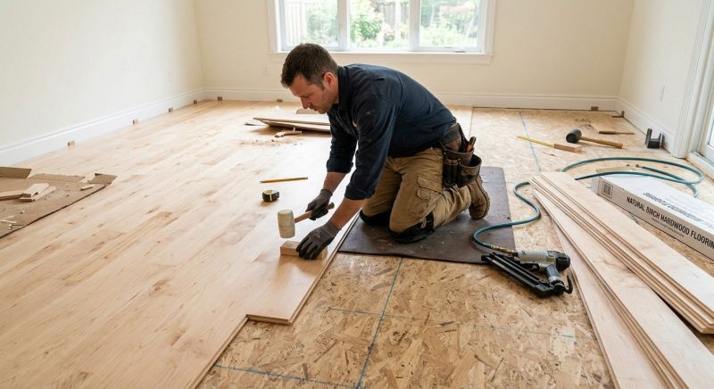 Maple Flooring Installation in Langley, WA