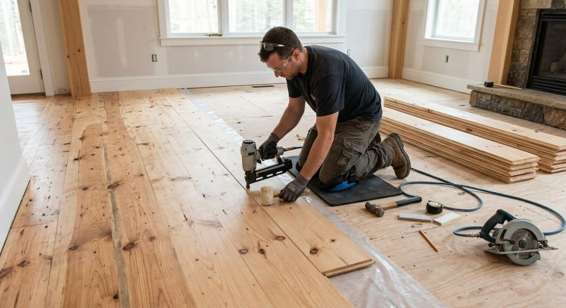 Pine Floor Installation in Lynnwood, WA